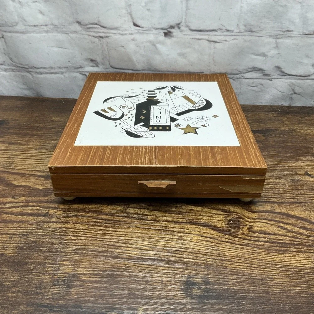 Mid Century Wooden Bar Ware Utensil & Trivet Set in the style of Georges Briard